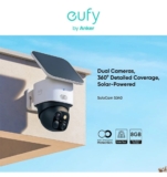 מצלמת אבטחה סולארית כפולה eufy SoloCam S340 Solar Security Camera עם זום X8, רק ב$101.80!