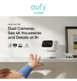 מצלמת רשת / אבטחה האולטימטיבית! Anker eufy Security Indoor Cam S350 ביתית עם עדשה כפולה, 4K, זום X8 ועוד רק ב₪254!