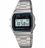 שעון יד דיגיטלי Casio A158WA רטרו עם רצועה כסופה רק ב$12.53!