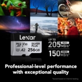 כרטיסי זיכרון מהירים במיוחד! Lexar Professional Silver Plus microSDXC כולל מתאם – עד 205MB/s!