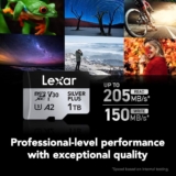 כרטיס זיכרון Lexar 1T Professional Silver Plus מהיר במיוחד עד 205MB/s רק ב₪327!