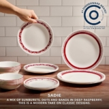 סט צלחות Corelle Vitrelle Sadie עם 18 חלקים ל-6 סועדים רק ב$64.41!