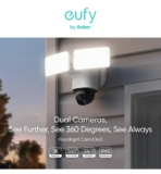 מצלמת אבטחה כפולה עם תאורת הצפה eufy Security Floodlight Camera E340 רק ב₪409 ומשלוח מהיר ופטור ממס ממחסן ישראל!