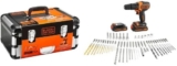 מברגה / מקדחת פוטר רוטטת Black+Decker 18V במזוודה הכוללת זוג סוללות 1.5Ah + מטען + 80 אביזרים רק ב₪399 במקום ₪769!