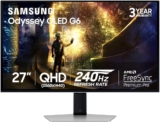 מסך מחשב גיימינג SAMSUNG 27” Odyssey G6 G61SD QD-OLED QHD 240Hz רק ב₪2,714!