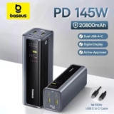 מטען נייד / סוללת גיבוי מהירה וחזקה במיוחד! Baseus EnerGeek GR12 145W Power Bank 20800mAh רק ב₪127! (כולל כבל 100W / כבל נגלל)