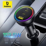 מטען רכב מהיר Baseus 152.5W עם כבל 100W רק ב$11.79!