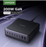 מטען מהיר וחזק UGREEN 200W GaN עם 8 חיבורים רק ב$55.30!