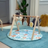משטח משחקים ופעילות Ingenuity Sun Valley Wooden Toy Arch & Play Mat רק ב₪179!