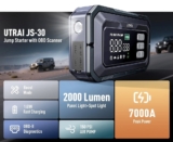 בוסטר משולב שהוא גם וגם וגם! UTRAI JS30 הבוסטר שעושה הכל! עם 7000A, קומפרסור לניפוח צמיגים, OBD לזיהוי ואיפוס תקלות, תאורה צבעונית חזקה במיוחד ומטען מהיר 160W DC ועוד רק ב₪264! דגם JS30 LITE החדש  רק ב₪247!