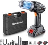 שואב רכב/מפוח אלחוטי SEALIGHT X1PM עם עוצמה של 21,000Pa, זוג סוללות, מבחר ראשים ומזוודה קשיחה רק ב₪98 ומשלוח חינם עד הבית!