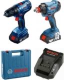 מחיר קודח! סט מברגת פוטר ומברגת אימפקט Bosch GDX 180-LI+GSR 180-LI 18V + מזוודה + 2 סוללות 1.5Ah + מטען רק ב₪899!