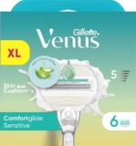 מארז 6 סכיני גילוח רב פעמיים לנשים Gillette Venus Comfort Glide עם חמישה להבים רק ב₪69!
