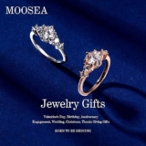 פינוק! טבעת MOOSEA עם 5 אבני Moissanite רק ב₪45 כולל משלוח חינם עד הבית!