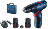 מברגה/מקדחה רוטטת Bosch GSB 120 LI 12V + מטען + 2 סוללות 2AH + מזוודה קשיחה רק ב₪399!