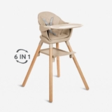 כיסא אוכל לילדים 6 ב-1 Kikkaboo Woody רק ב₪489 במקום ₪589! (מבחר צבעים!)