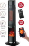 תנור חימום קרמי חכם YHM VOLCAN-81 2000W עם אפליקציה, WiFi, שלט אלחוטי, טיימר מובנה, 3 דרגות חום, חימום PTC, צג דיגיטלי ואפקט להבה רק ב₪229!
