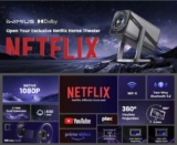 מקרן IWIMIUS S29 מוסמך Netflix, בהירות 800ANSI, פוקוס + Keystone אוטומטי רק ב₪356!