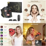 מסכת LED נטענת לטיפול באור אדום לפנים (7 אורכי גל ושלט משולב) רק ב₪93 ומשלוח חינם!