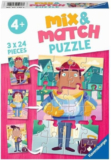 שלישיית פאזלים 3×24 חלקים Ravensburger – מקצועות אהובים / מפלצות רק ב₪24!