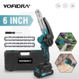 מסור שרשרת חשמלי YOFIDRA "6 (סוללות מקיטה) רק ב₪91!
