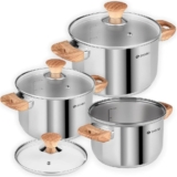 סט סירים 6 חלקים מנירוסטה Daniks Oslo רק ב₪183 ומשלוח חינם עד הבית!