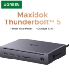 למקצוענים! עמדת עגינה UGREEN Maxidok Thunderbolt 5 Docking Station רק ב$225.67!