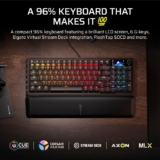 מקלדת גיימינג מכנית עם מסך מובנה Corsair VANGUARD 96 רק ב₪382 ומשלוח חינם!