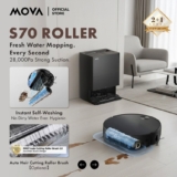 שואב אבק ושוטף רובוטי Mova S70 Roller רק ב₪2,785! (שחור / לבן, 3 שנות אחריות יבואן רשמי!)