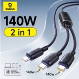כבל אחד להכל! BASEUS FLASH 4 – כבל 140W כפול רק ב₪32!