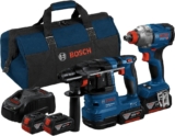 הנחה חזקה לסט חזק! סט Bosch עם מברגת אימפקט GDX 18V-285 ופטישון GBH 185-LI ‏18V עם 2 סוללות 4Ah, מטען ותיק רק ב₪1,499!