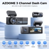 מצלמת רכב תלת-כיוונית AZDOME M500 4K Dash Cam + כרטיס רק ב₪182!