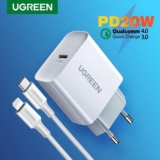 מטען מהיר וקומפקטי UGREEN USB type c 20W Quick Charge 4.0/3.0 QC PD רק ב$6.19!