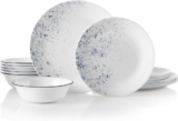 סט צלחות עמידות Corelle Vitrelle Indigo Speckle עם 18 חלקים (6 סועדים) רק ב$69.99 ומשלוח חינם!