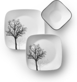 סט צלחות Corelle Vitrelle Timber Shadows עם 18 חלקים ל-6 סועדים רק ב$118.44!