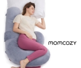 כרית הריון ארגונומית Momcozy F-Shaped עם תמיכה מתכווננת לבטן ולגב רק ב₪122!